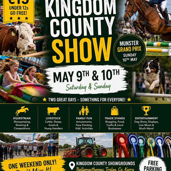Kerry CCC will be at the Kingdom County Show!
Are you interested in Childminding as a career? 
Have you questions about Childcare options? 
Would you like more information on the National Childcare Scheme?
Visit our stand at the Kingdom County Show this coming weekend!