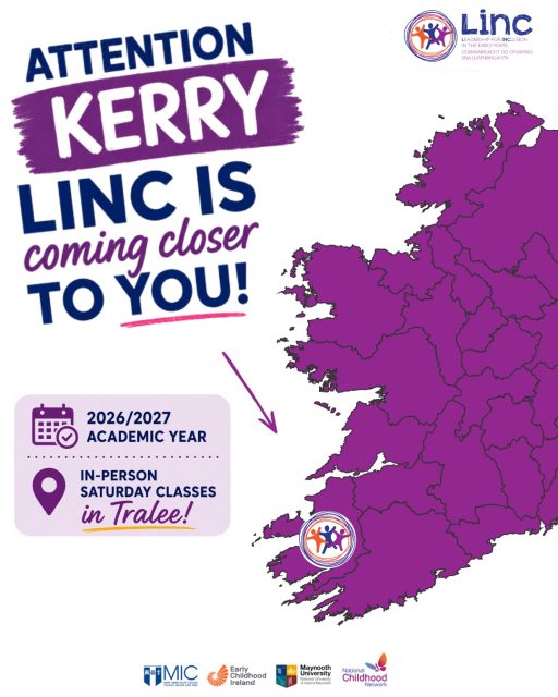 📣 Attention Kerry!

For the 2026/27 academic year, the LINC Programme will host in-person Saturday classes in Tralee.

As class locations vary from year to year, this is a great opportunity for educators in Kerry and surrounding areas to take part in the programme closer to home.

Applications for the LINC Programme 2026/27 are currently open until Tuesday, May 26th at 2pm.

🔗 Apply now: https://lincprogramme.ie/apply-now

#LINCProgramme