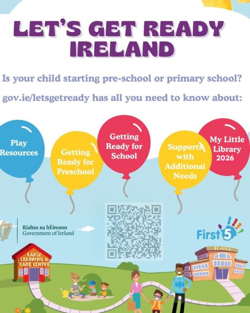 Let's Get Ready
Let’s Get Ready has tonnes of useful information on:
• Starting pre-school
• Starting primary school
• Information for families with children of disabilities.
• Information resources.