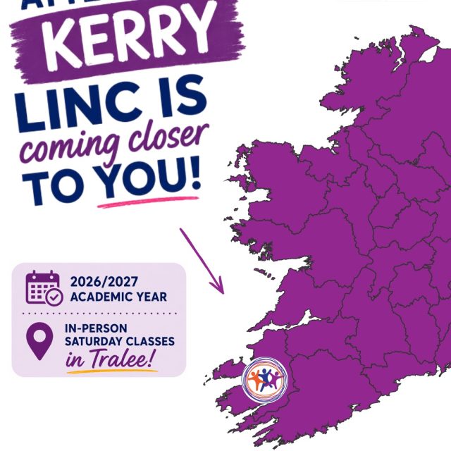 📣 Attention Kerry!

For the 2026/27 academic year, the LINC Programme will host in-person Saturday classes in Tralee.

As class locations vary from year to year, this is a great opportunity for educators in Kerry and surrounding areas to take part in the programme closer to home.

Applications for the LINC Programme 2026/27 are currently open until Tuesday, May 26th at 2pm.

🔗 Apply now: https://lincprogramme.ie/apply-now

#LINCProgramme