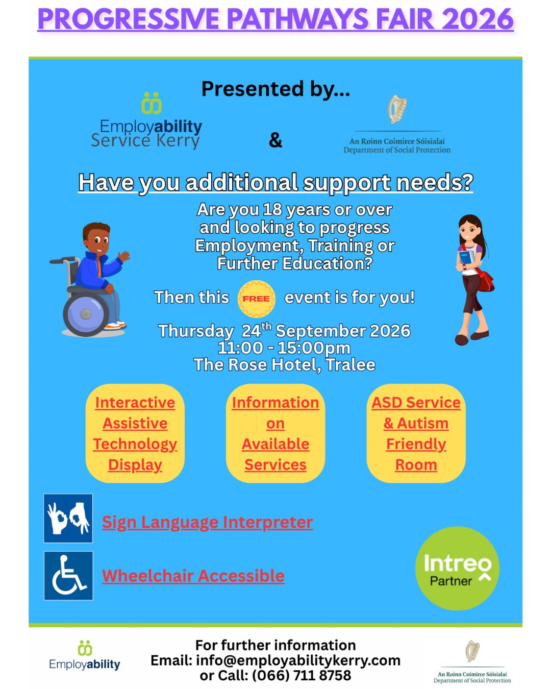 Interested in a career in Early Learning and Care? 
Talk to Kathryn at our stand at the Employability Kerry Progressive Pathways Fair on Thursday 24th September 2026 and find out everything you need to know about working in the sector.