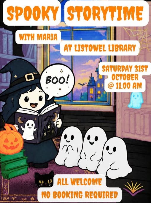 There's a Spooky Storytime in Listowel Library this Saturday at 11.00am